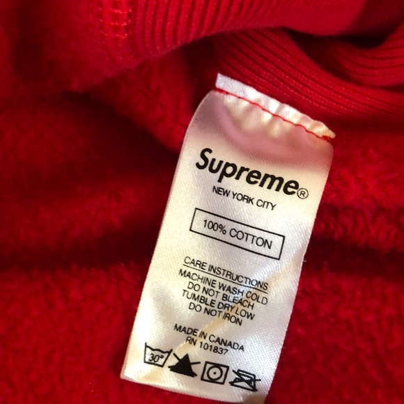 Supreme FW16 Red Box Logo Pullover Hoodie - Picture 7 of 8